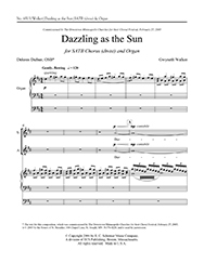 Gwyneth Walker, Dazzling as the Sun SATB and Organ Stimme