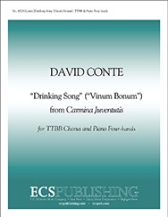 David Conte, Carmina Juventutis: Drinking Song TTBB Piano 4-Hands Stimme