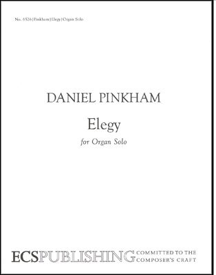 Daniel Pinkham, Elegy Orgel Buch