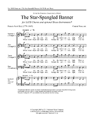 The Star-Spangled Banner SATB, Opt. Brass Quartet [Three Trumpet, One Trombone] Stimme