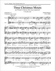Daniel Pinkham, Three Christmas Motets 2-Part Treble Voices [SA] a Cappella Stimme