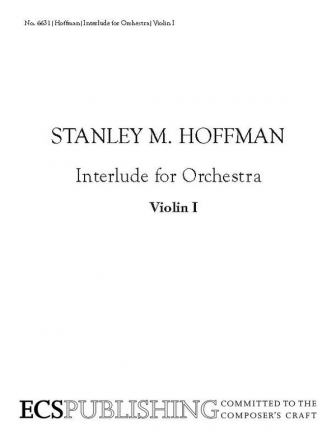 Stanley M. Hoffman, Interlude for Orchestra Orchestra Stimmen-Set