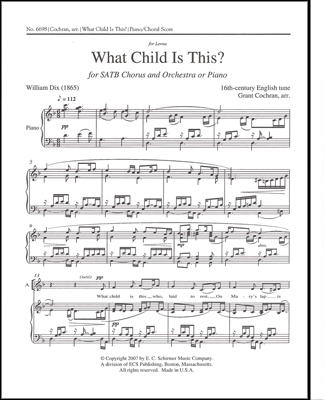 What Child is This? SATB, Orchestra Chorpartitur