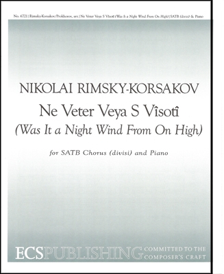 Nikolai Rimsky-Korsakov, Was It a Night Wind From On High SATB and Piano Stimme