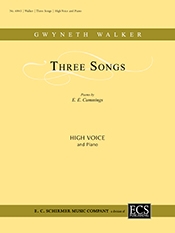 Gwyneth Walker, Three Songs High Voice and Piano Buch