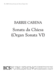 Barrie Cabena, Sonata da Chiesa Orgel Buch
