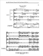 Randall Thompson, Requiem: Sing Unto Him SATB divisi Stimme