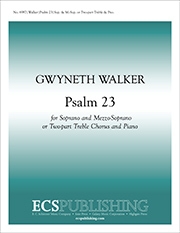 Gwyneth Walker, Psalm 23 Two-Part Treble Voices [Children or Women] or SM soli and Piano Stimme