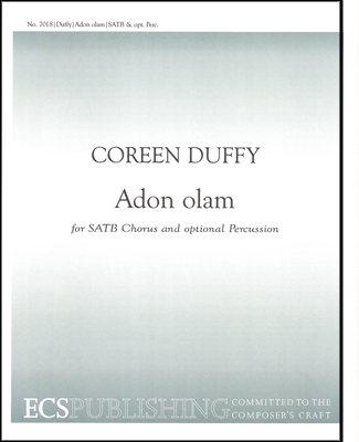 Coreen Duffy, Adon olam SATB, Percussion Stimme