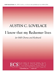 I Know that my Redeemer lives SAB, Keyboard [Organ or Piano] Stimme