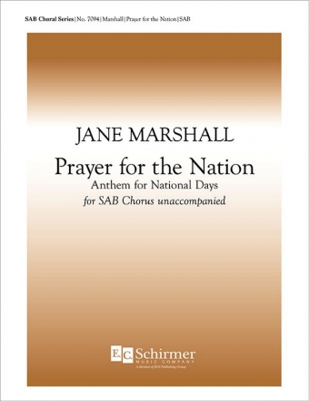Jane Marshall, Prayer for the Nations SAB Stimme