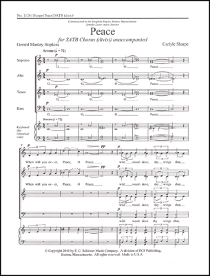 Carlyle Sharpe, Peace SATB divisi a Cappella Stimme
