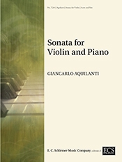Giancarlo Aquilanti, Sonata for Violin and Piano Violine und Klavier Buch + Einzelstimme