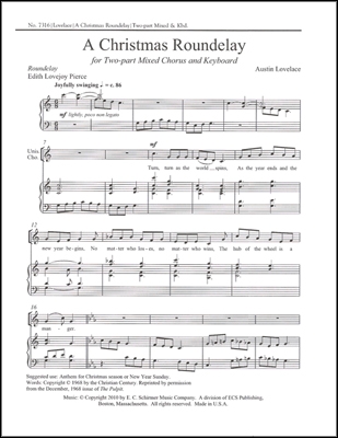 Austin C. Lovelace, A Christmas Roundelay Two-Part Mixed Voices, Keyboard [Organ or Piano] Stimme