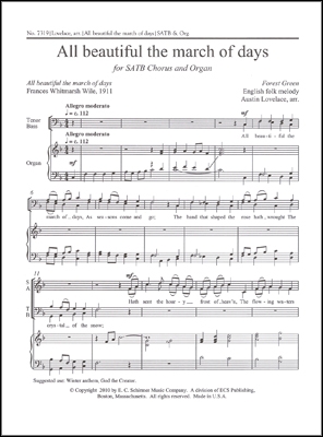 All beautiful the march of days SATB and Organ Stimme