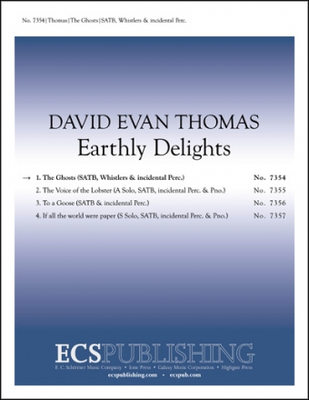 David Evan Thomas, Earthly Delights: 1. The Ghosts SATB, Incidental Percussion Stimme