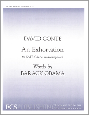 David Conte, An Exhortation SATB Stimme