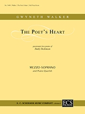 Gwyneth Walker, The Poet's Heart Mezzo-Soprano and Piano Quartet Partitur