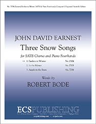 John David Earnest, Three Snow Songs: 1. Fanfare to Winter SATB, Piano Four-hands Stimme