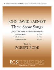 John David Earnest, Three Snow Songs: 2. In the Silence SATB, Piano Four-hands Stimme