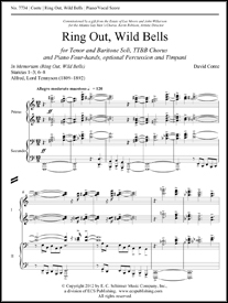 David Conte, Ring Out, Wild Bells Tenor and Baritone Soli, TTBB opt. Percussion and Timpani Klavierauszug