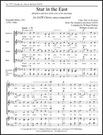 William Averitt, Star in the East SATB a Cappella Stimme