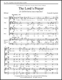 Giancarlo Aquilanti, The Lord's Prayer SATB a Cappella Stimme