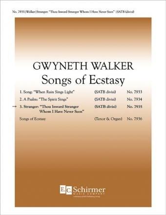 Gwyneth Walker, Songs of Ecstasy SATB a Cappella Stimme