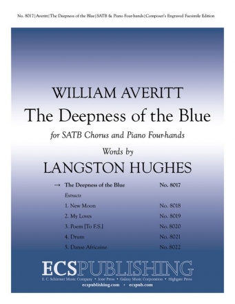 William Averitt, The Deepness of the Blue SATB, Piano Four-hands Chorpartitur