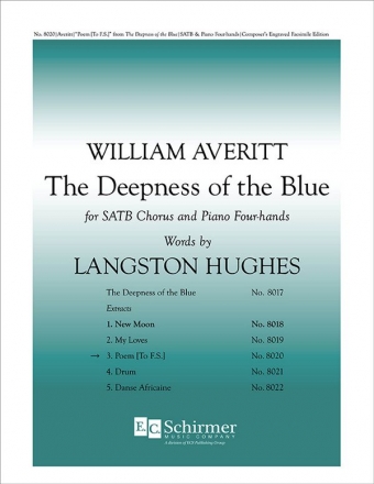 William Averitt, The Deepness of the Blue: 3. Poem SATB, Piano Four-hands Stimme