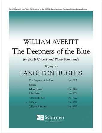 William Averitt, The Deepness of the Blue: 4. Drum SATB, Piano Four-hands Stimme