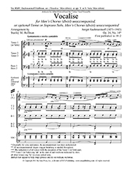 Sergei Rachmaninov, Vocalise TTBB divisi a Cappella Stimme