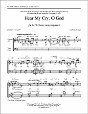 Carlyle Sharpe, Hear My Cry, O God SATB Chorus unaccompanied Stimme