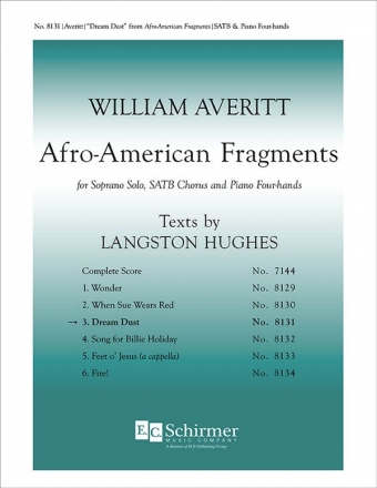 William Averitt, Afro-American Fragments: 3. Dream Dust SATB, Piano Four-hands Stimme