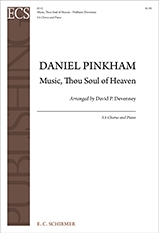 Daniel Pinkham, Music, Thou Soul of Heaven SA Chorus and Piano Buch