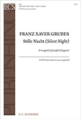 Franz Xaver Gruber, Stille Nacht SATB Chorus [divisi] unaccompanied Buch