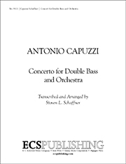 Antonio Capuzzi_Steven Schaffner, Concerto in F for Double Bass and Or Double Bass and Chamber Orchestra Partitur