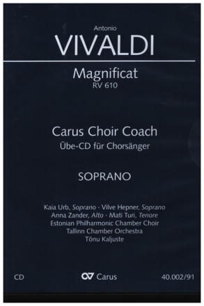 Magnificat g-Moll RV610 - Chorstimme Sopran  Playalong-CD