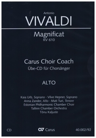 Magnificat g-Moll RV610 - Chorstimme Alt  Playalong-CD