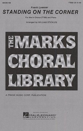 Frank Loesser, Standing On The Corner Men's Choir [TTBB] and Piano Chorpartitur