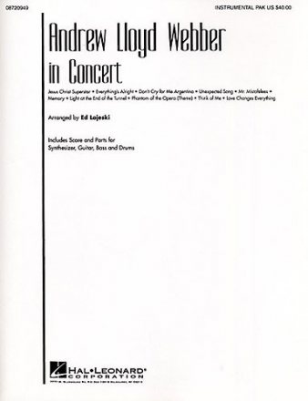 Andrew Lloyd Webber, Lloyd Webber Andrew In Concert - Instrumental Pac Ensemble Partitur + Stimmen