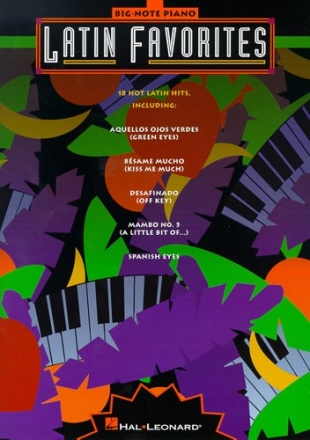 Latin Favourites Big-Note Piano Klavier Buch