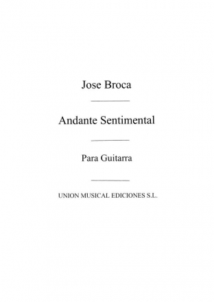Andante Sentimental (Balaguer) Guitar Gitarre Buch