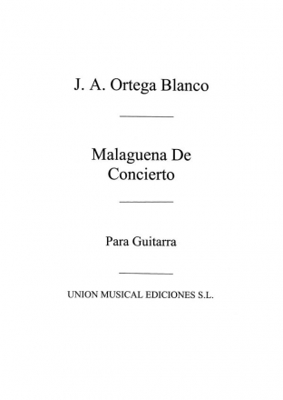 Malaguena De Concierto Gitarre Buch