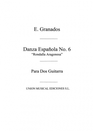 Danza Espanola No.6 Rondalla Aragonesa 2 Gitarren Buch