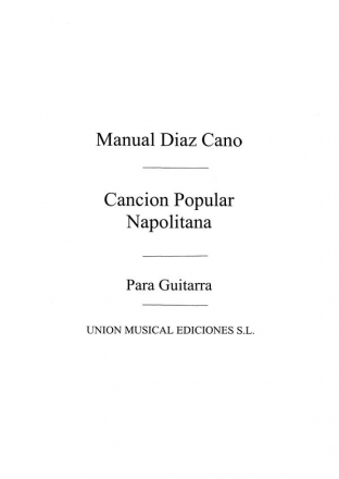 Cancion Popular Napolitana Gitarre Buch