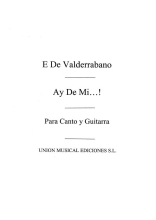 Ay De Mi Romance Viejo Vocal and Guitar Buch