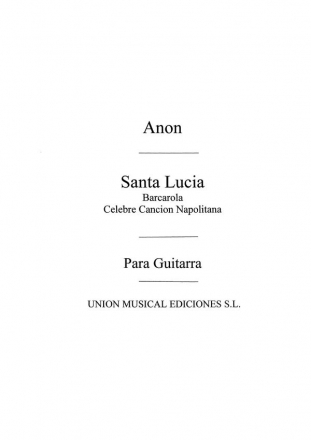 Santa Lucia Cancion Napolitana Gitarre Buch