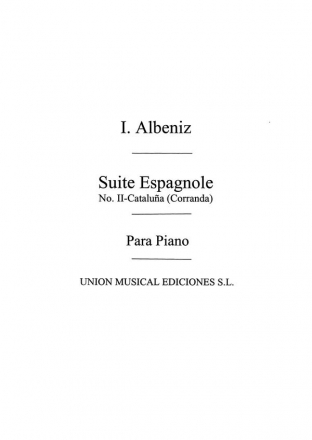 Isaac Albniz, Cataluna Corranda No.2 From Suite Espanola Op.47 Klavier Buch