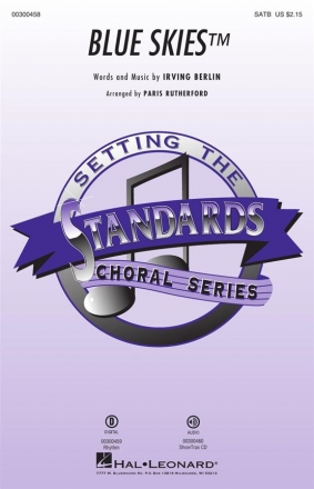 Irving Berlin, Blue Skies SATB Choral Score
